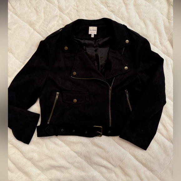 Faux Suede Moto Jacket size Medium - Picture 6 of 6